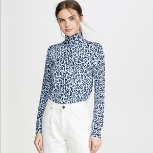 525 America Blue Leopard Sweater